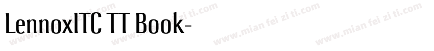 LennoxITC TT Book字体转换